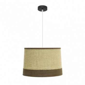 Distribuidor - Lâmpadas Diversas | Colgantes Moderno | COLGANTE TIETAR 1XE27 SACO/MARRON REGX40X40 CM Ref: 186694002